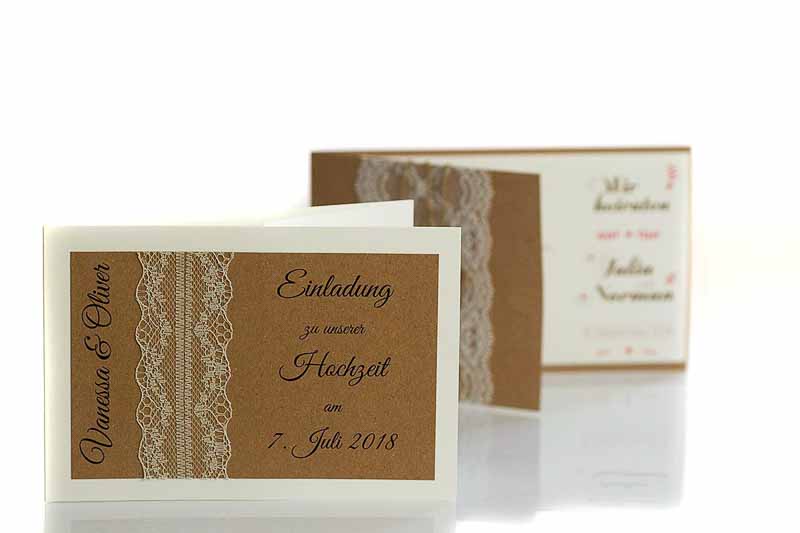 Hochzeitseinladungen Zwei verschiedene Einladungskarten zu einer Hochzeit